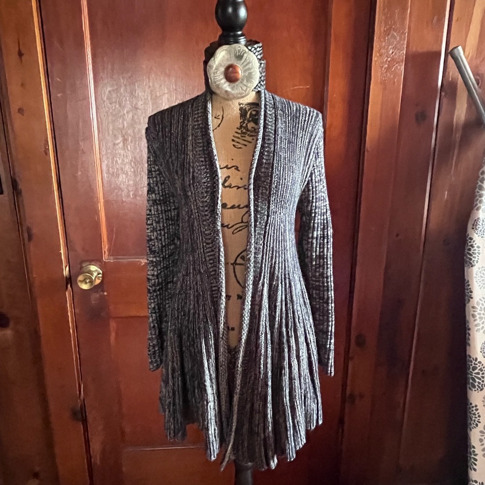 ORANGE Swing Blue Tweed Cardigan